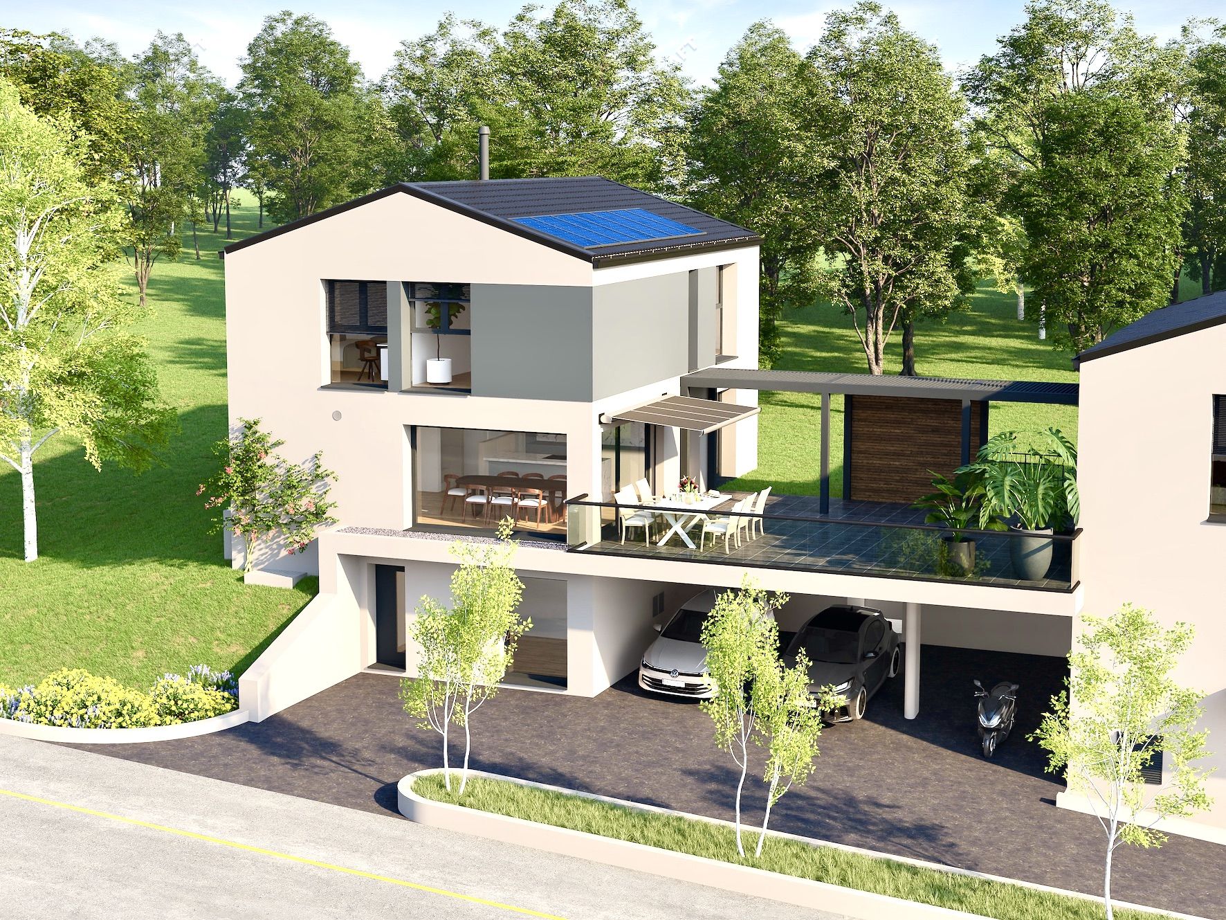 Villa individuelle à vendre à Attalens en Veveyse. nouvelle construction Minergie